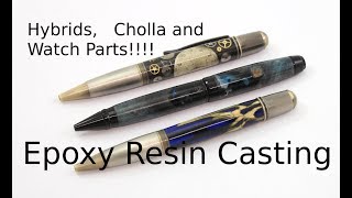 Epoxy Resin Casting Hybrid Worthless Wood Cholla and Watch Parts Tests [upl. by Siravrat]