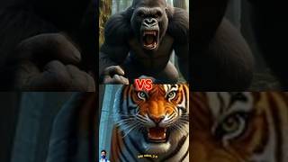 GORILLA VS TIGER VS ANIMALS TRex Lion Bear Tiger dinosaurhellboy kingdomhybridanimals [upl. by Ettener]