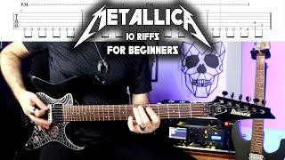 10 Easy amp Cool METALLICA Guitar Riffs  Tabs [upl. by Weide226]