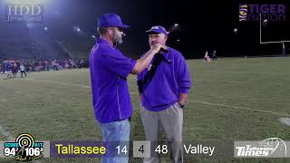 Tallassee Tigers Football vs Valley [upl. by Tur]