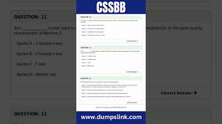 Six Sigma Black Belt Certification  CSSBB Exam Questions and Answers  CSSBB PDF Questions [upl. by Katusha]