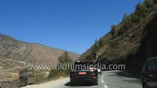 Driving to Thimphu from Chukha Valley Road Trip [upl. by Rochemont483]