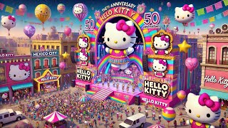 Hello Kitty Marks Half a Century with a Spectacular Fun Run Fiesta in Mexico City [upl. by Berger]