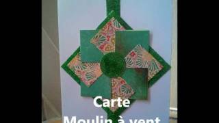 carte  moulin à vent pinwheel card [upl. by Billi]