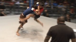 Jiu Jitsu vs Muay Thai MMA Guard Pull [upl. by Nytram]