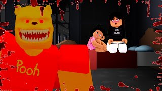 POOH IS AFTER ME AND MY DAUGHTER IN ROBLOX Scary 🍯🧸 [upl. by Terese]