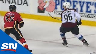 Nathan MacKinnon Scores After Mikko Rantanen Launches Noah Hanifin’s Stick [upl. by Ramedlab]