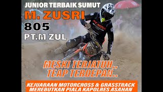 Aksi M ZUSRI 805 pt M zul meski sempat terjatuh tetap finish terdepan [upl. by Hars]