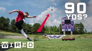 Why Its Almost Impossible to Kick a 90Yard Field Goal  WIRED [upl. by Ezirtaeb]