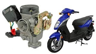 How to clean the carburetor in a 50cc chinese scooter [upl. by Hagep]