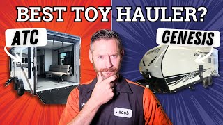 Undercover RV Tech reviews ATC amp Genesis toy hauler travel trailer RVs [upl. by Kcirdneh578]