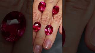 4 big red spinels from Mahenge mine jewelry gemstone spinel mahengespinel [upl. by Bertila226]