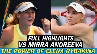 Mirra Andreeva vs Elena Rybakina  Full Match Highlights  Tennis 2024 [upl. by Nimaj]