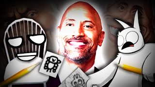 Drawing Dwayne The Rock Johnson With GibThom [upl. by Ekal]