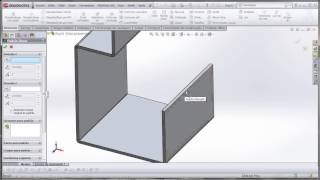 Aula 40 SolidWorks 2013 Chapas metálicas Flanges arestas  Marcelo Pereira [upl. by Elletsyrk]