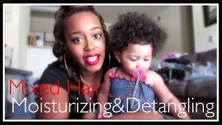 Mixed Babies Hair Moisturizing amp Detangling Shea Moisture Line [upl. by Elleynod861]