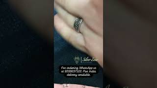 pure silver finger ring for men from Silver Zone Silver jewellery shop in Kolkata [upl. by Celinka]