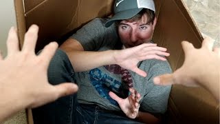 I Mailed Myself IN A BOX amp it REALLY WORKED Human Mail Challenge [upl. by Teplica189]