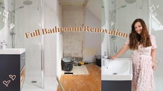 Small Ensuite Bathroom Renovation Start To Finish Renovation Vlog [upl. by Marmion]