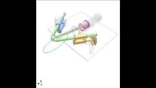 Spatial Double Crank Slider Mechanism [upl. by Esojnauj196]