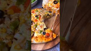 Super cheesy veg pizza ab bnao ghar pr kiye bina ghanto intejaar shorts pizza youtubeshorts [upl. by Argus]