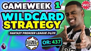 FPL GW1 WILDCARD STRATEGY  Fantasy Premier League 2425 [upl. by Chicky]