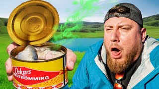 Fishing With The Worlds Smelliest Bait Surströmming Fermented Herring [upl. by Otrevogir]