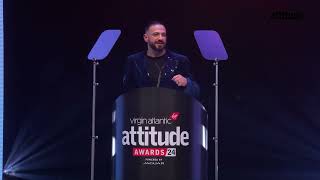 Attitudes Editorinchief on stage at the Virgin Atlantic Attitude Awards powered by Jaguar [upl. by Leuqar]