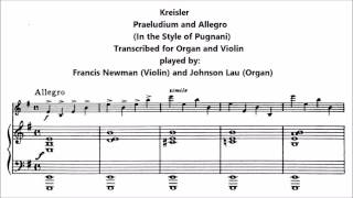 Kreisler  Praeludium and Allegro in the Style of Pugnani Organ and Violin [upl. by Adnolat]