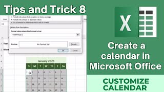 Creating a Calendar in Microsoft Excel [upl. by Desma691]