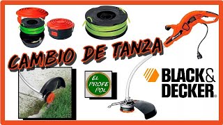 Como cambiar la tanza de la bordeadora Black amp Decker GH 1000 ARSistema de trinqueteTanza de Nylon [upl. by Idnib]