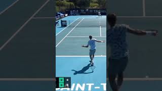 Matteo Martineau threads the needle against Gasquet with a beautiful backhand pass atpchallenger [upl. by Sheffie652]