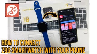 How To Connect Z86 Pro Max Smart Watch With Mobile Phone  RDFIT  Detailed Review [upl. by Uund]