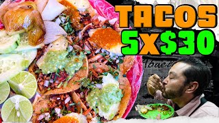 5 TACOS x 30 PESOS  Vaya vaya TACUBAYA [upl. by Helve]