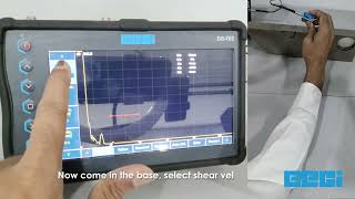 UItrasonic Flaw Detector DS 702  Angle probe on V1 Calibration manual [upl. by Kathe105]