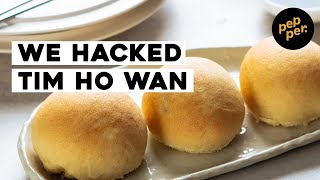 Tim Ho Wan Pork Buns Recipe How to Make Crackly Baked Taiwanese Pork Buns  Food Hack • Pepperph [upl. by Milburr55]