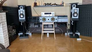 AV Receiver Yamaha RXV457Elac BS2032 Germany [upl. by Enerod504]