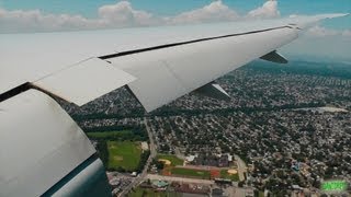 American 777300ER Breathtaking Windy Landing at New York JFK [upl. by Htebarual]