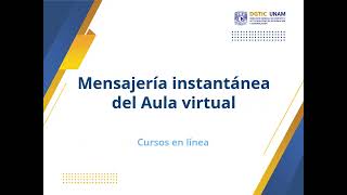 Mensajería instantánea del Aula virtual [upl. by Nniuqal]