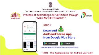 Digital Life Certificate submission through Face Authentication Technology by Jeevan Pramaan App [upl. by Fredek]