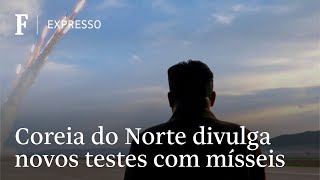 Coreia do Norte divulga novos testes com disparador de mísseis [upl. by Fredric]