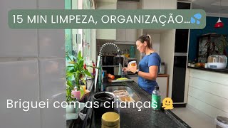 Apenas 15min sem procrastinação limpei organizei  briguei com as crianças chateada 🫠 [upl. by Boesch]