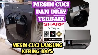 REVIEW MESIN CUCI FRONT LOADING KERING 100 SHARP WASHER amp DRYER FL1410DPX review sharp [upl. by Eirojram246]