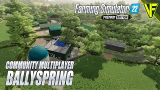 Clearing Bales Spreading Digestate  BallySpring Community Multiplayer  Farming Simulator 22 [upl. by Nosned816]