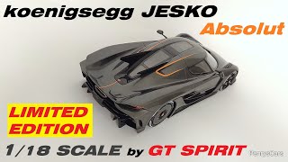 Koenigsegg Jesko Absolut Limited Edition Asia 118 scale by GT SPIRIT [upl. by Yeruoc]