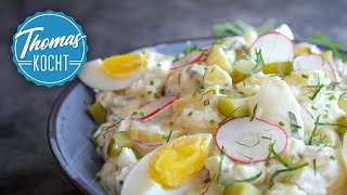 Kartoffelsalat mit selbstgemachter Mayonnaise ohne Ei [upl. by Lexine888]