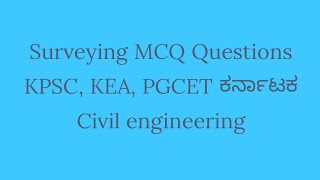 Surveying MCQ part 2 curves trigonometric tacheometry etc [upl. by Aizatsana]