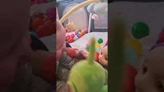 Baby Ziggy can’t stop laughing at his teletubbies parenting babylaugh babylaughing babygiggles [upl. by Harbison840]