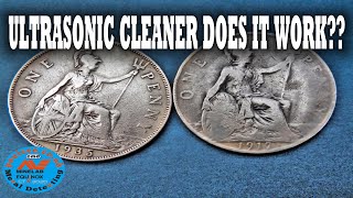 how to Clean coins with an ultrasonic cleaner test and Review [upl. by Lirva]