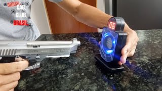 🇧🇷 TREINO A SECO  ALVO ELETRÔNICO  LASER BULLET PT92 [upl. by Goldenberg]